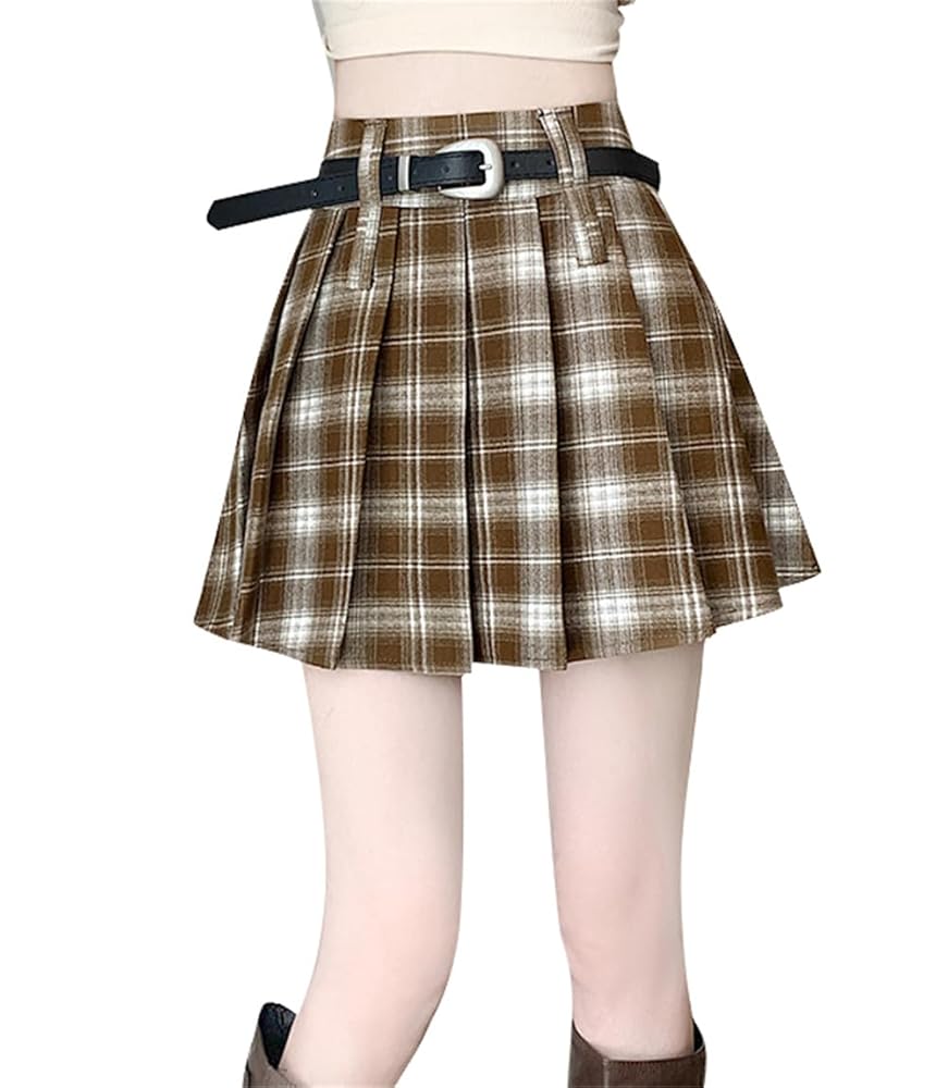 Amazon.co.jp: [KSLAT] チャック柄 プリーツスカート